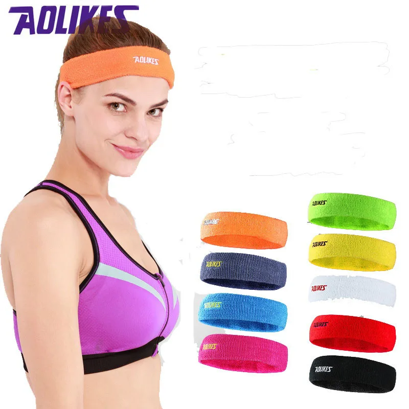 Cotton Wide Elastic Yoga Hair Band For Women Men Sports Headband Absorbent Fitness Hairband Running Sweatband Head Accessories