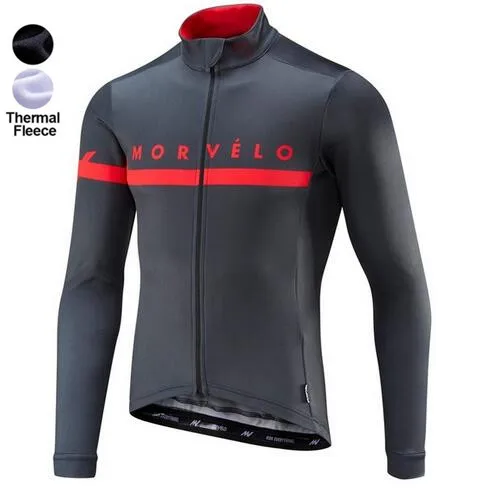 

Morvelo Winter Thermal Fleece Cycling Jersey long sleeve Ropa ciclismo hombre Bicycle Wear Bike Clothing maillot Ciclismo tops