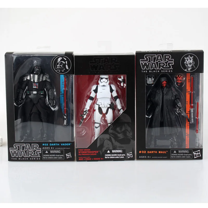 

Star Wars Darth Vader Storm Trooper Darth Maul PVC Action Figure Collectible Model Toy 15-17cm KT1717 black series star wars