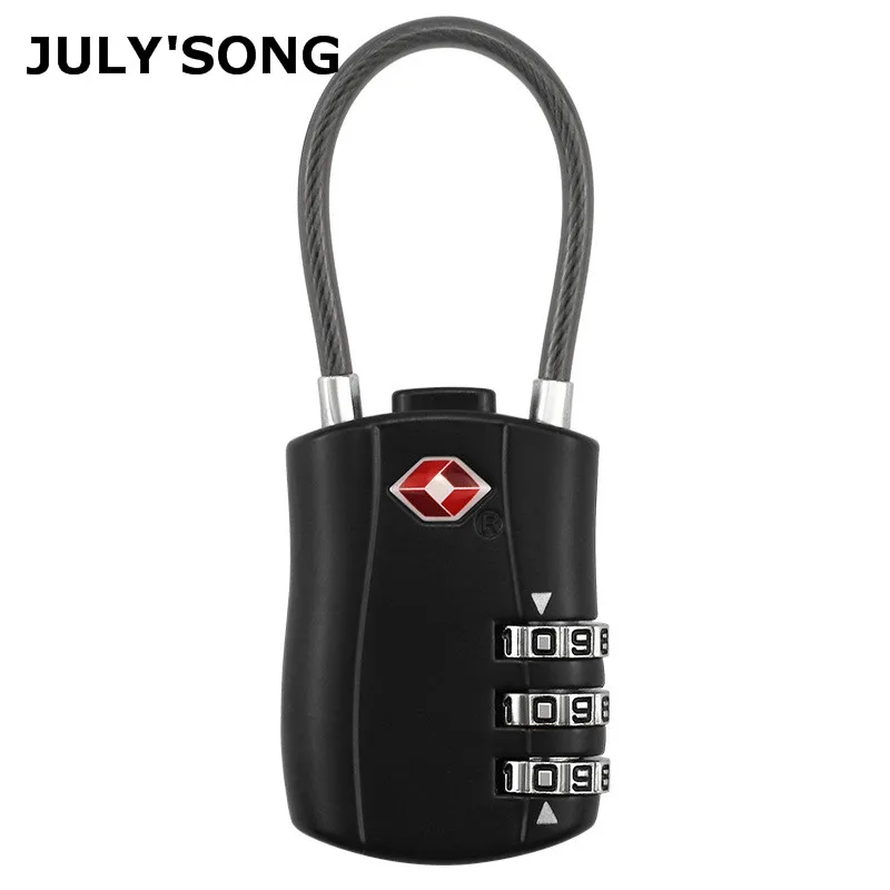 JULY'S SONG TSA Luggage Lock And Customs Lock New Smart Combination 3 Digit Zinc Alloy Convenient And Firm Password lock JULY'S SONG TSA Luggage Lock And Customs Lock New Smart Combination 3 Digit Zinc Alloy Convenient And Firm Password lock