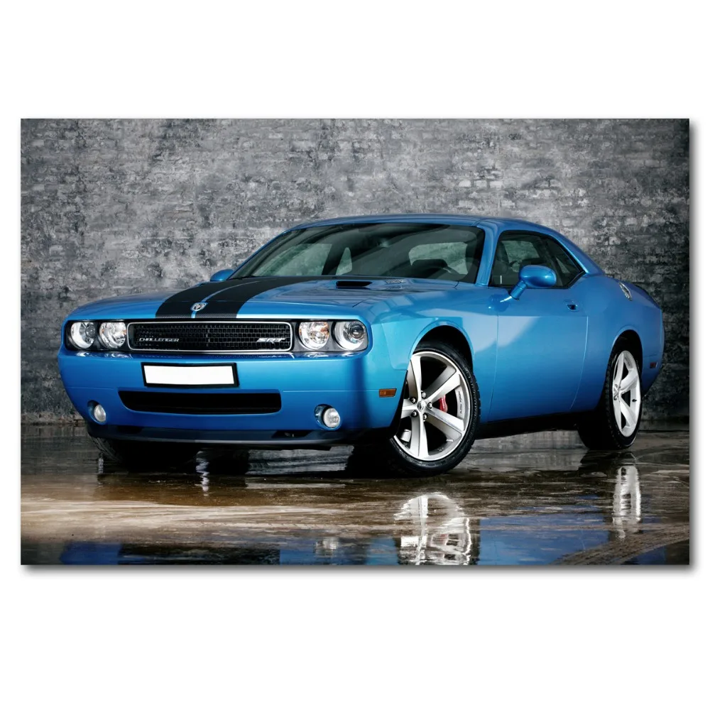 

Dodge Challenger Classic Muscle Car Posters Wall Art Picture Silk Canvas Printed Art Paintings for Home Decor