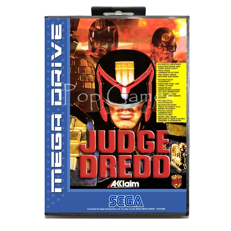 

Judge Dredd with Box for 16 bit Sega MD Game Card for Mega Drive for Genesis Video Console