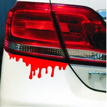 

Horror Blood Bleeding Car Stickers Reflective Car Decals Rear Front Headlight Sticker Door Window Car Body