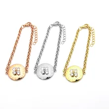 

Nail Cuff Bangles Bracelets for Women Pulsera Jewelry Stainless Steel AAA Zircon Bracelet Pulseiras Femininas