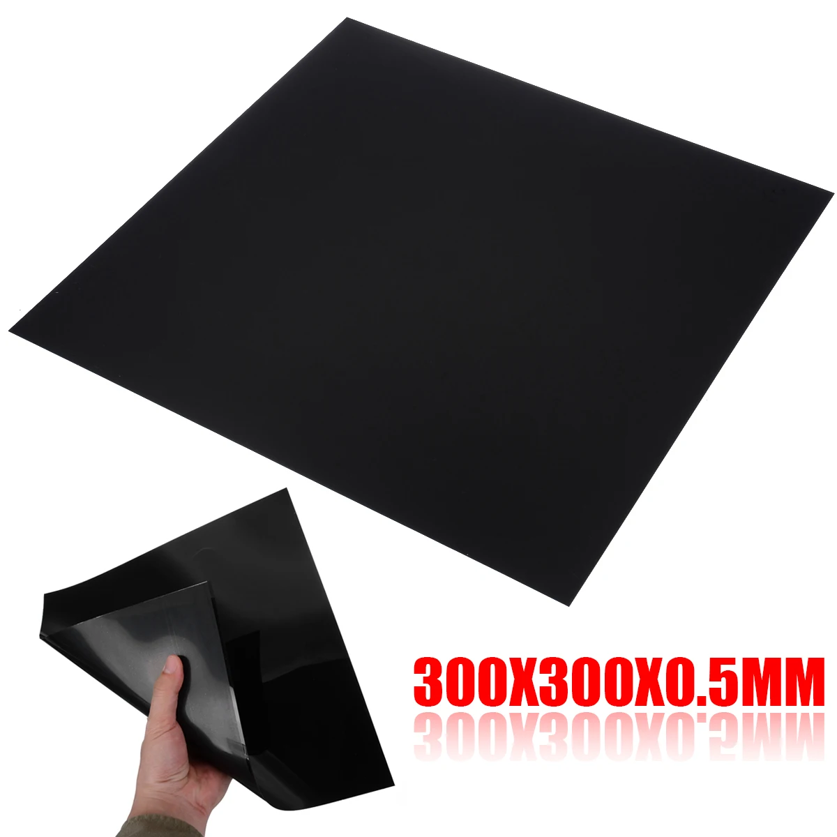 1 шт. 300*300*0,5 мм плоский квадратный черный пластиковый лист abs для автомобиля аудиоустановка Гибкая гладкая задняя часть