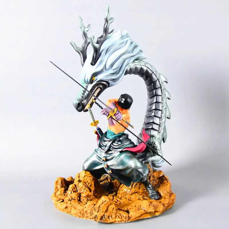 

33cm One Piece The battle over the dome Roronoa Zoro Dragon Debuted GK Resin Model figure toy for Collection Handicrafts