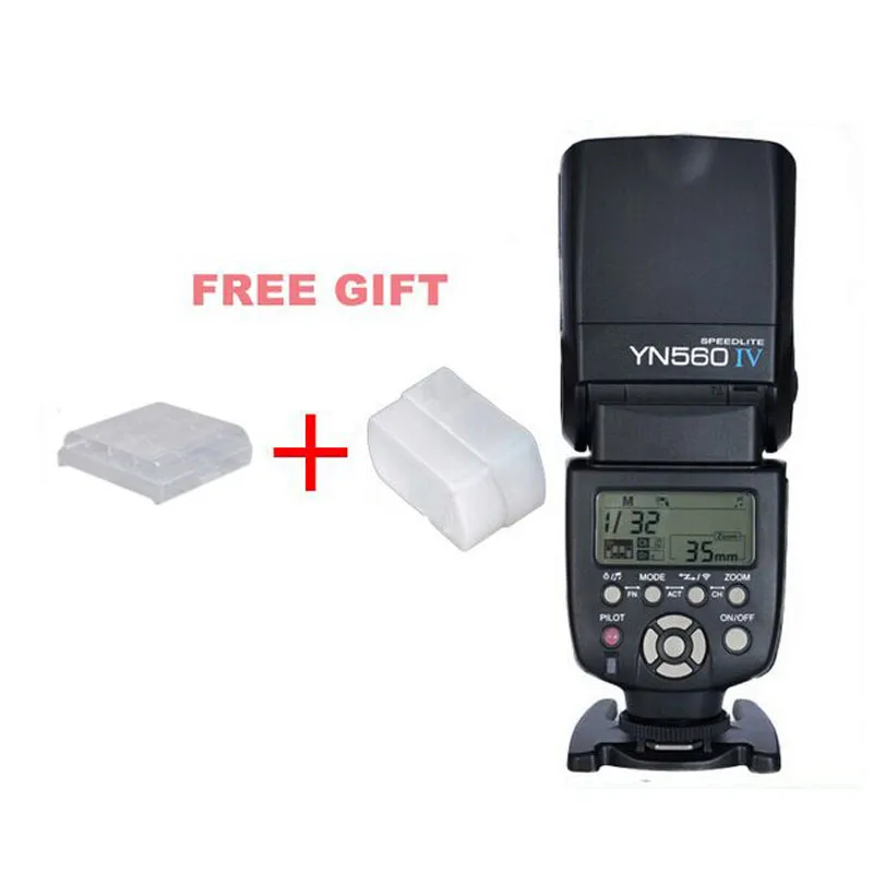 

Yongnuo YN560 IV YN560IV Universal Wirelss Master Slave Flash Speedlite for DSLR Camera with 4 Free Gift Like Refecter diffuser