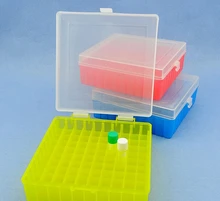 100 Holes laboratory Plastic tube box use for 2ml,1.5ml 1.8ml cryopreservation tube with connection cover