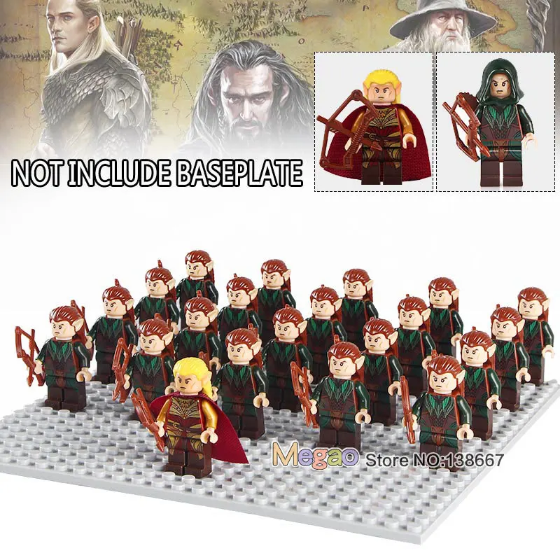 

21pcs/lot Legoings Lord of the Rings Figures Mirkwood Elf The Battle of Helm's Deep Troops Building Blocks Children Gifts Toys