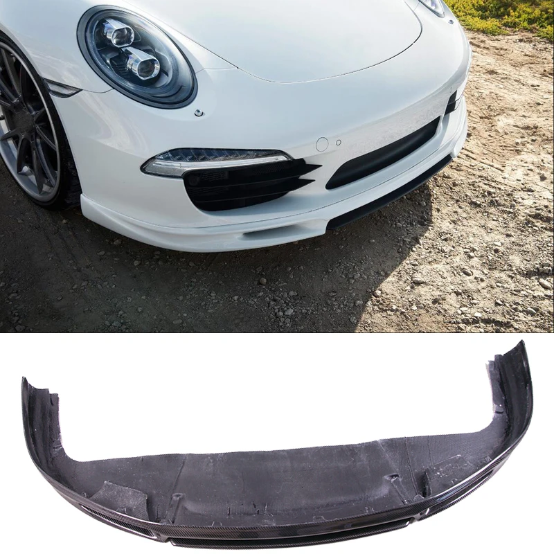 VO-R Стиль углеродного волокна передний спойлер для губ подходит для Porsche 911 Carrera991.1