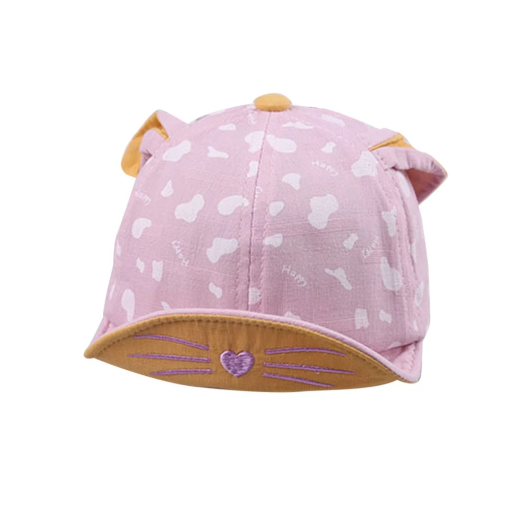 Модная корейская детская хлопковая бейсболка с милой вышивкой, с принтом кота, Козырьки Шляпы, для новорожденных, детские шапки, мягкие, для мальчиков, солнечные шляпы девушки - Цвет: P