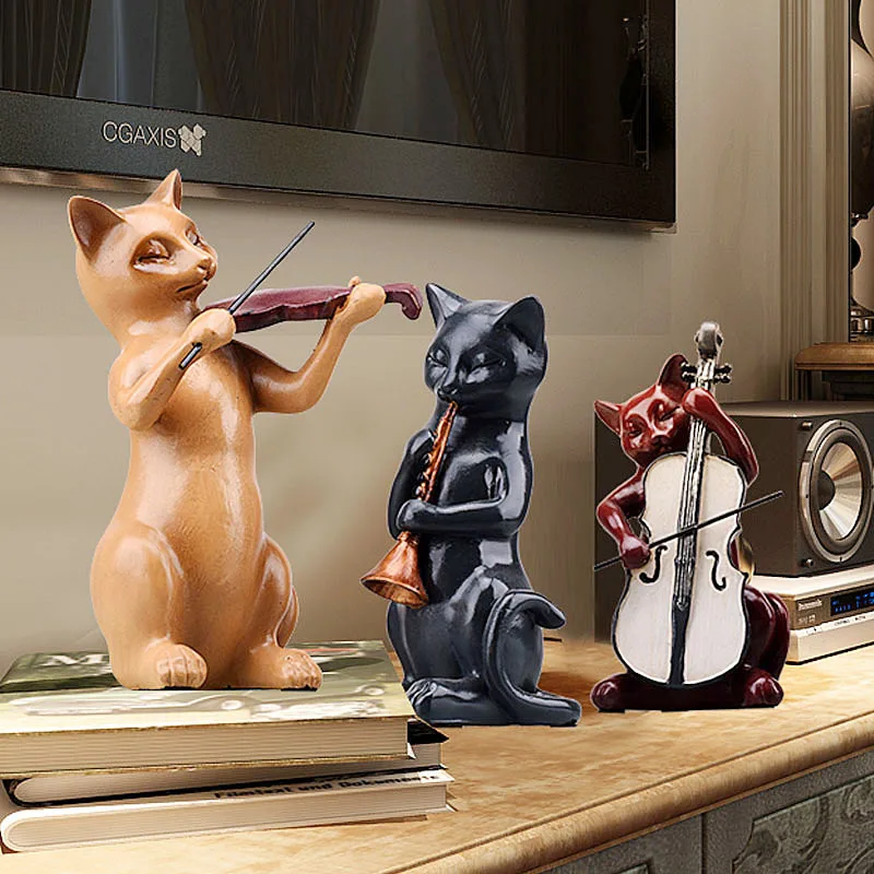 المعيشة خزانة للغرفة خزانة ديكور الديكور الأوروبي المنزل غرفة نوم أثاث القط شخصية تلفزيون مجلس الوزراء تمثال النحت