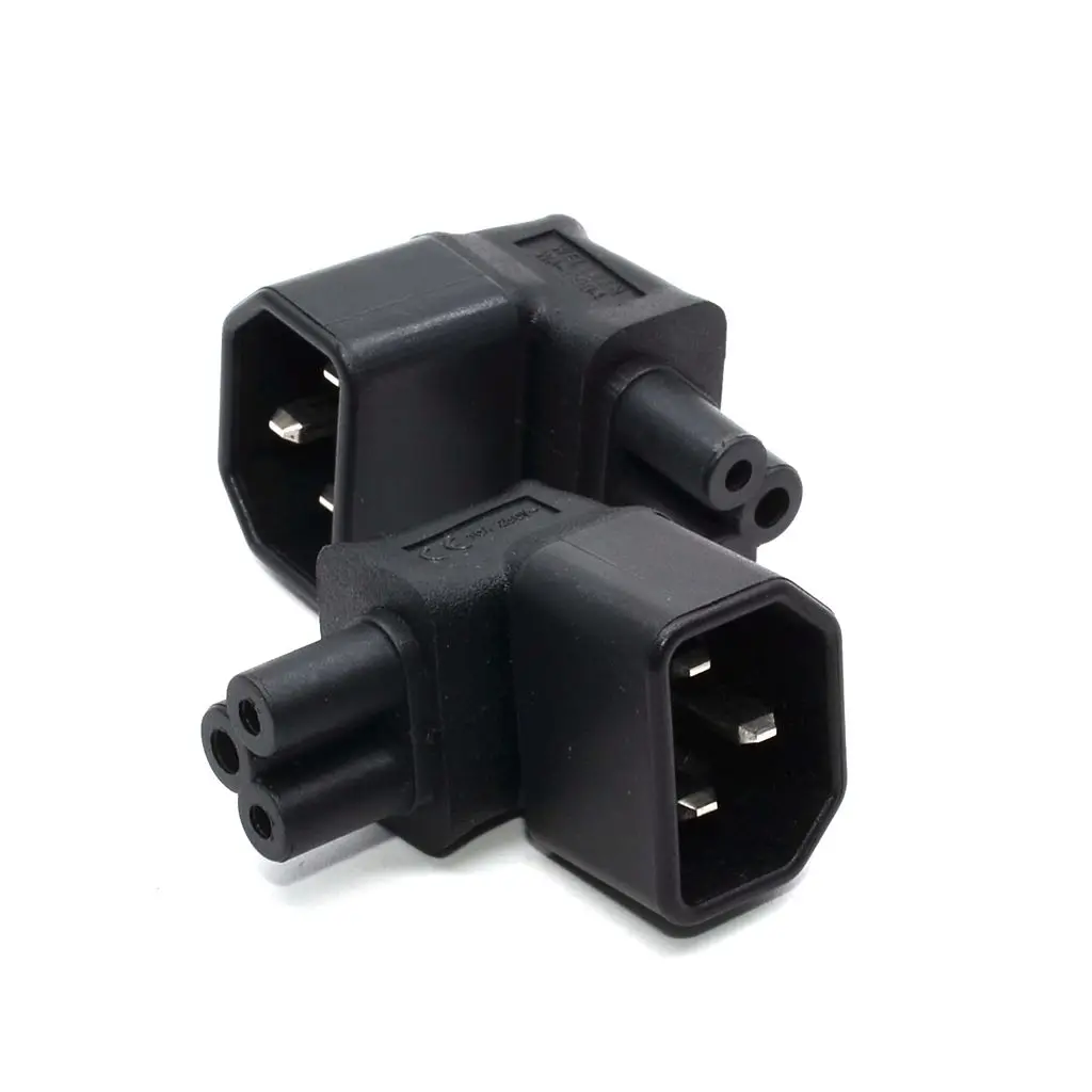 

IEC 320 3 Poles Male C14 to Micky C5 Up Direction Angled Extension Power Adapter IEC320 C14 to C5 Power Plug Adapter Converter