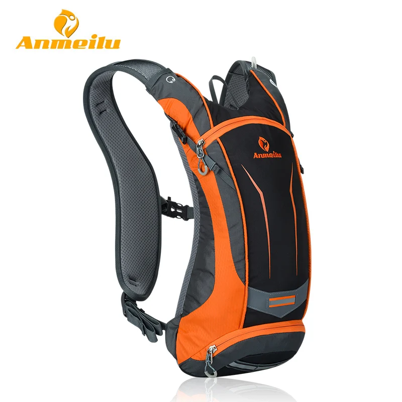 Мини велосипедный рюкзак Anmeilu 8L, водонепроницаемый, дышащий, велосипедный рюкзак, для путешествий, пеших прогулок, альпинизма(2 л, сумка для воды, опция - Цвет: Orange(no water bag)