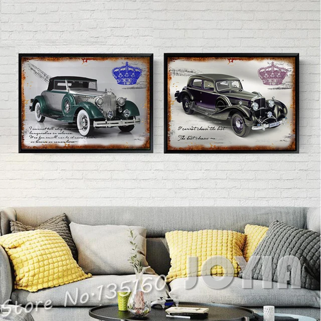 Buy 2 Piece Classic Cars Wall Decor Canvas Pictures