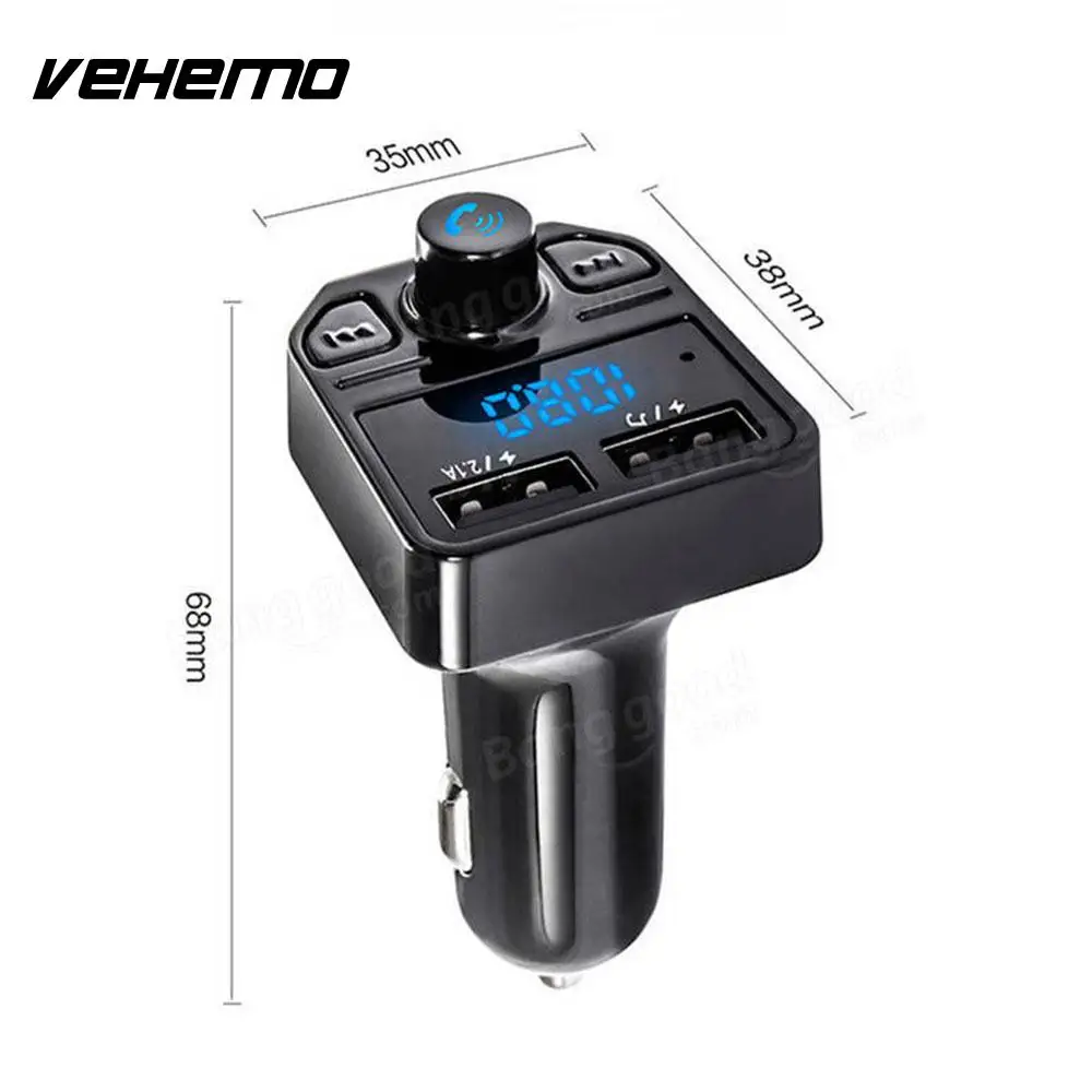 Vehemo X1 Cigarette Charger AUX Input Car Charger FM Transmitter Car Bluetooth Mp3 for Automotive MP3 Player Truck