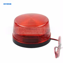 DIYSECUR 12V Security Alarm Strobe Signal Warning Siren Red LED Lamp Flashing Light
