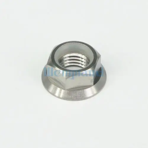 

LOT 2 M10x1mm GR5 Titanium Hex Screw Nylon Lock Nuts With Flange For Bicycle