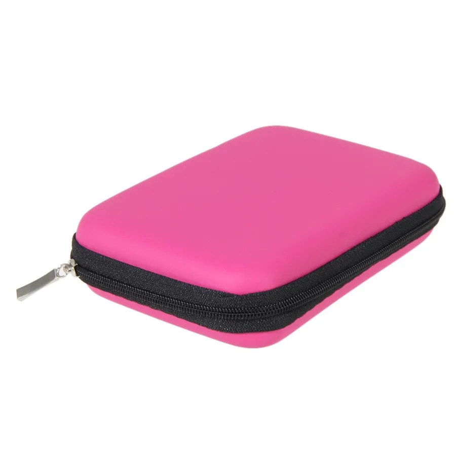 Внешних накопителей USB жесткий диск HDD чехол Обложка кабель Многофункциональный наушник сумка для портативных ПК Портативный 2,5" - Цвет: Rose Red