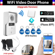 Wireless Wifi IP Video Doorbell Camera + Indoor Bell+ RFID Card Video Door Phone Intercom Remote Unlock for IOS/Android APP