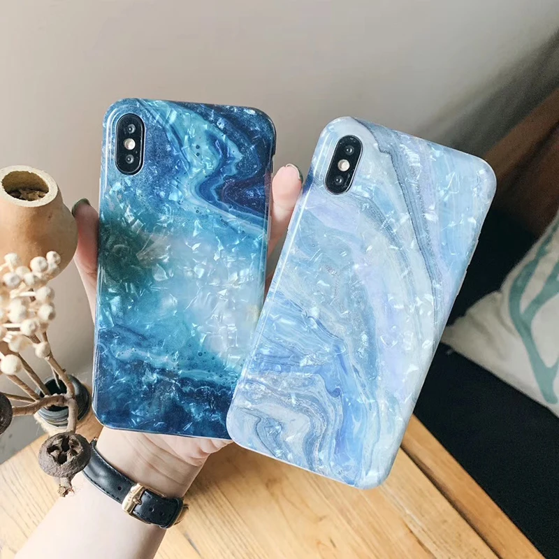 

Shell texture Phone Cases for Huawei P10 P20 P30 Pro Mate 10 20 Pro marble pattern cover For Honor 9 10 Nova 3 3i 3e back fundas