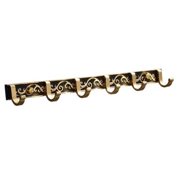 

Robe Hooks Luxury Bathroom Wall Carving Gold Robe Hooks 6 Hook Coat Hanger Door Hooks For Bathroom Accessories