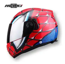 (1 шт. и 6 цветов) dot утверждения NENKI бренд двойной линзы шлем Росомаха и spind Человек мотоцикл полный Уход за кожей лица Шлемы КАСКО шлем