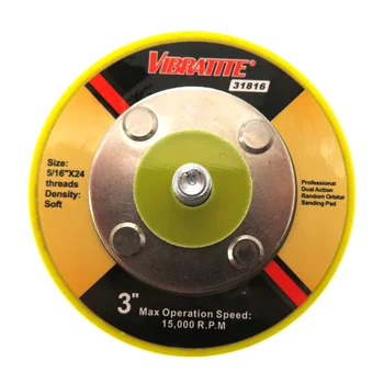

3 Inch 75mm Professional Dual Action Random Orbital Sanding Pad Thickness 16MM 5/16"-24 Thread Hook and Loop