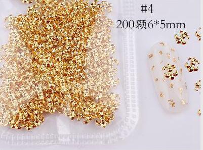 Mixed 3D DIY Hollow Metal Frame For Nail Art Decor Geometry Golden Tips DIY Nail Art Tools Fashion Nail Studs P3R#