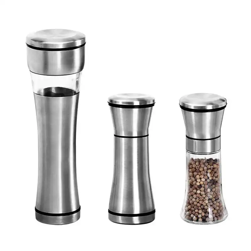 

Kitchen stainless steel salt and pepper grinder Parsley Herbal Grinder Pepper Mill and Manual Adjustable Ceramic Grinder Mill