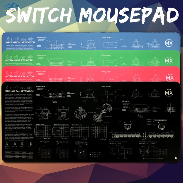 

[HFSECURITY] Mechanical Cherry MX Key Switch Disassemble Analysis Image Mousepad 900 * 400 * 4 Large Size Gaming Mouse Pad