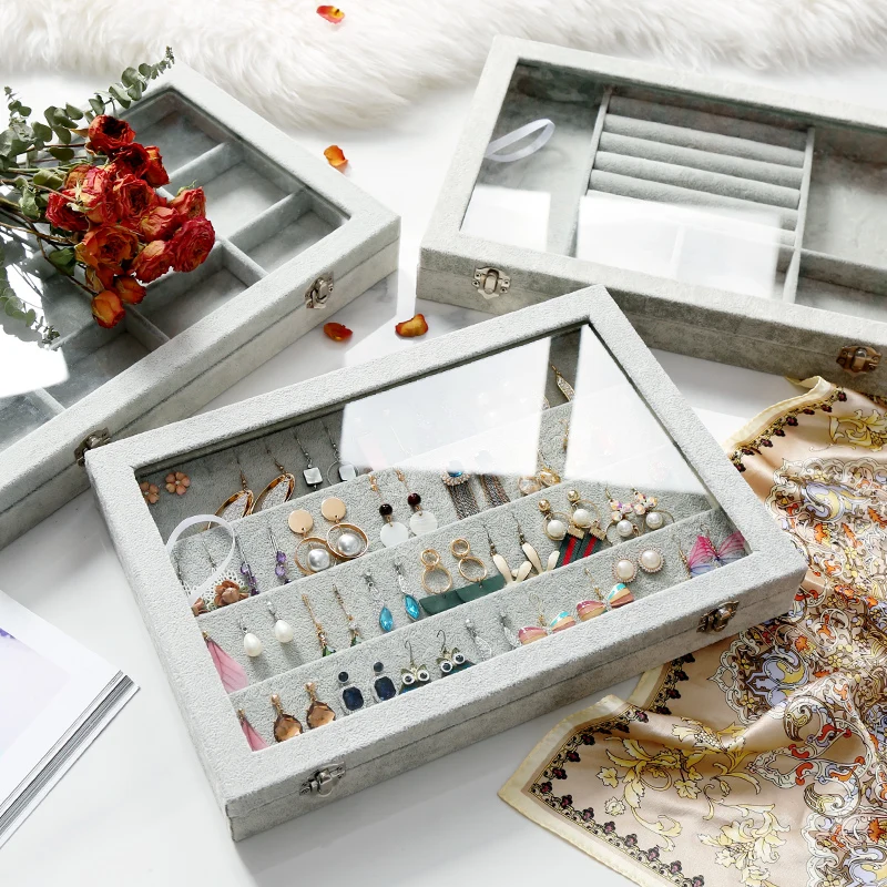

Luxury New Multifunction Jewelry box Watch Case Grils Jewelry Necklace Boxes Storage Organizer Rings Bracelet Box Wedding Gift