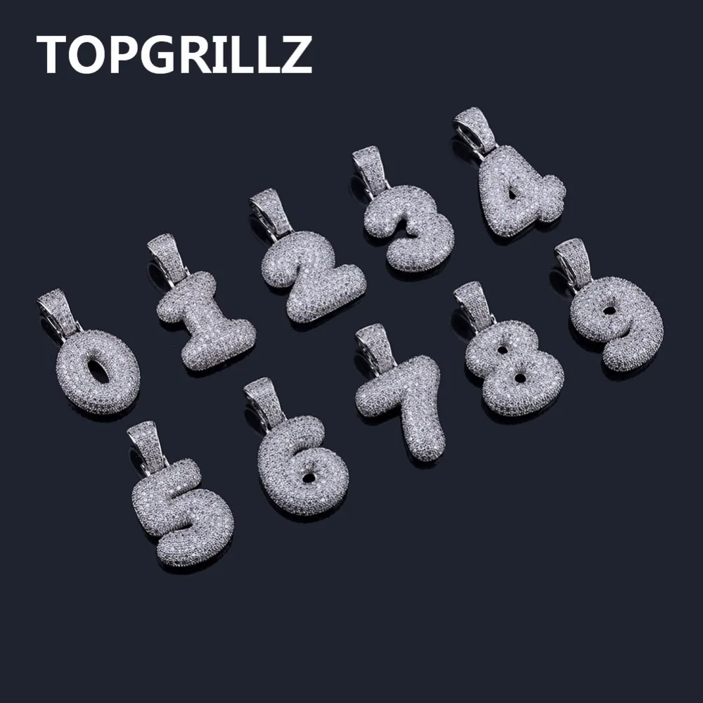 TOPGRILLZ Шарм в стиле хип хоп для мужчин и женщин 0 9 БУКВЕННОЕ наименование