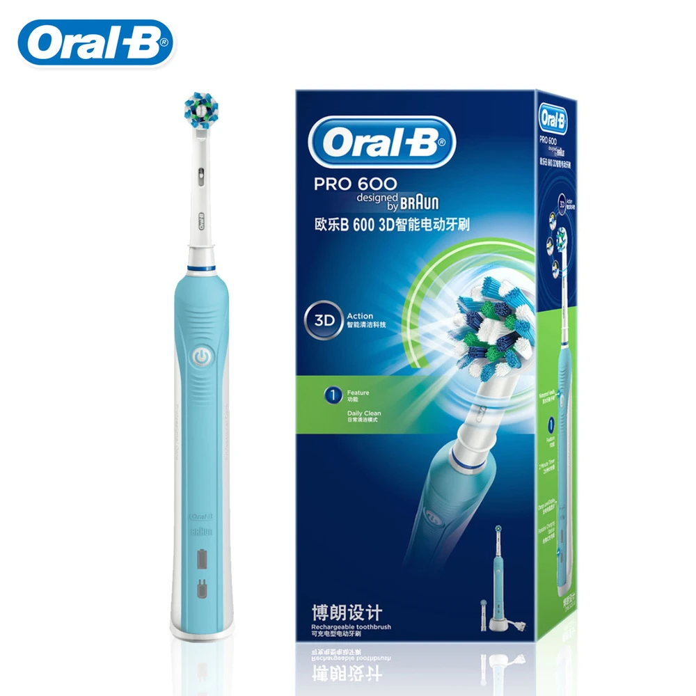 Oral B D16 Pro600 Oplaadbare Elektrische Tandenborstel Diep Schoon Voor Volwassen Tanden Bleken Mondhygiëne|tooth brush|brush toothoral tooth brush - AliExpress