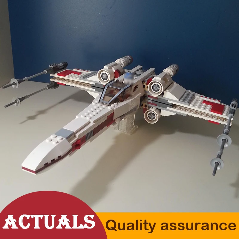 

05039 Red Five X Wing Starfighter Building Blocks Model Set R2 D2 Robot Toy Bricks Compatible legoed Star Plan 10240