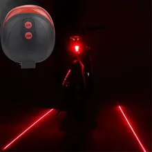 

Outdoor Dynamic Cycling Bike Bicycle 2 Laser Projector Red Lamps Beam and 3 LED Rear Tail Lights HOT AUGUST3