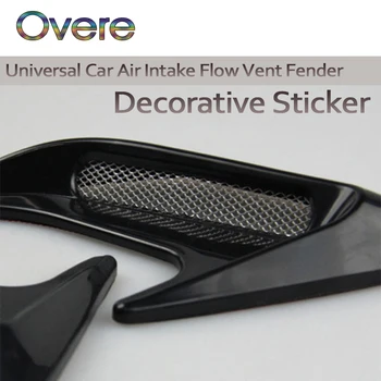 

Overe 1PC Car Hood Side Vents Stickers Shark Gills Styling For Renault Megane 3 Duster Captur Chevrolet Cruze Aveo Captiva