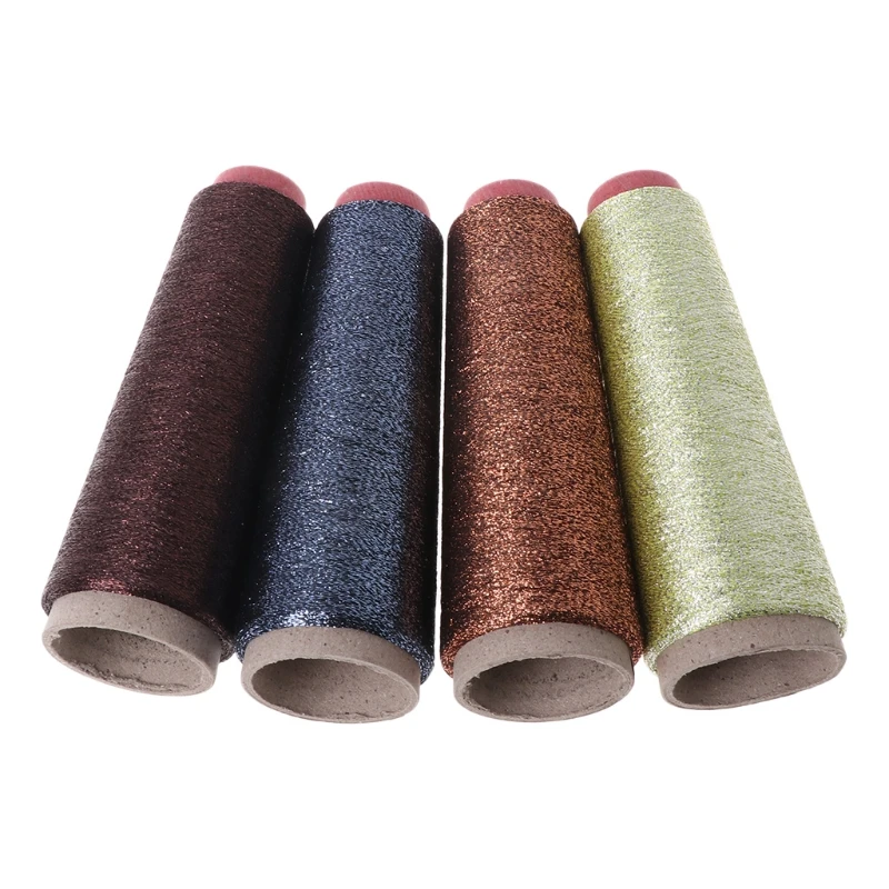 

4pcs Metallic Sewing Machine Polyester Cone Threads Embroidery Needle Crafts