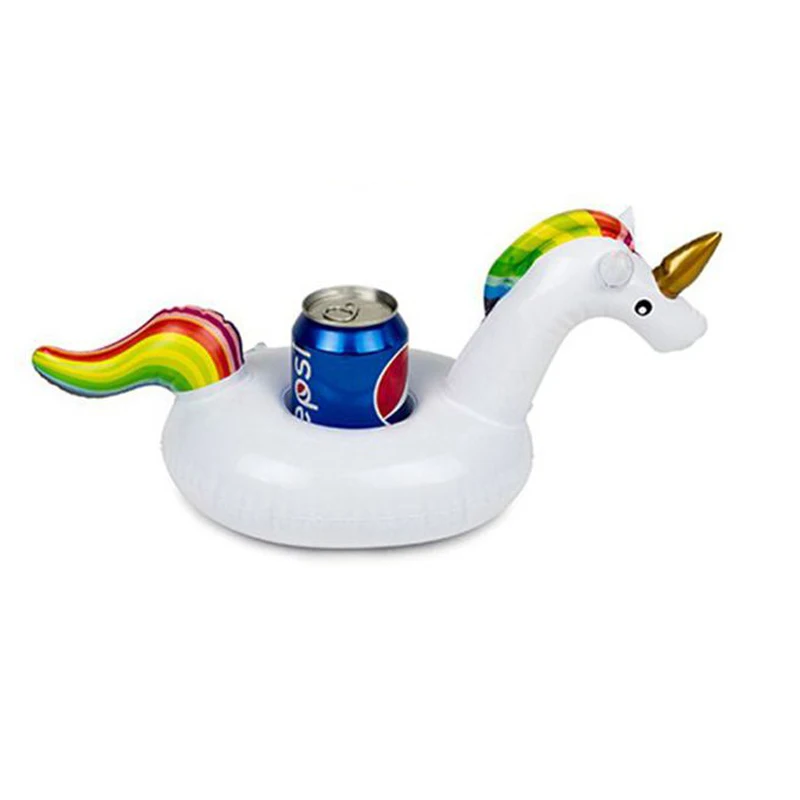 

Inflatable Mini Party Beverage Boats Holder Unicorn Floating Cup Holder Pool Drink Holders Swim Ring Water Toys Baby Pool Toys