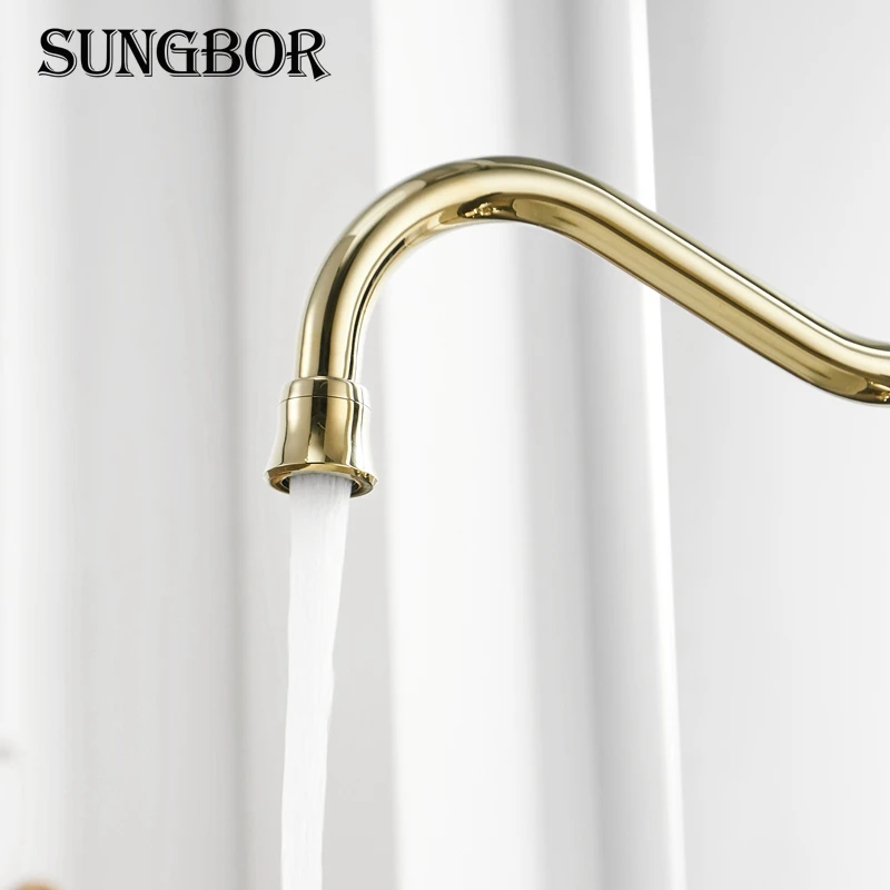 Kitchen Faucets 360 Degree Rotation with Water Purification Crane For Kitchen Deck Mounted Mixer Tap Torneira Cozinha CF-9090K