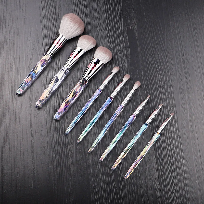 

High quality colorful eye mixing facial makeup brush set Eyebrow eye shadow foundation brush Professional beauty tools 9 sticks
