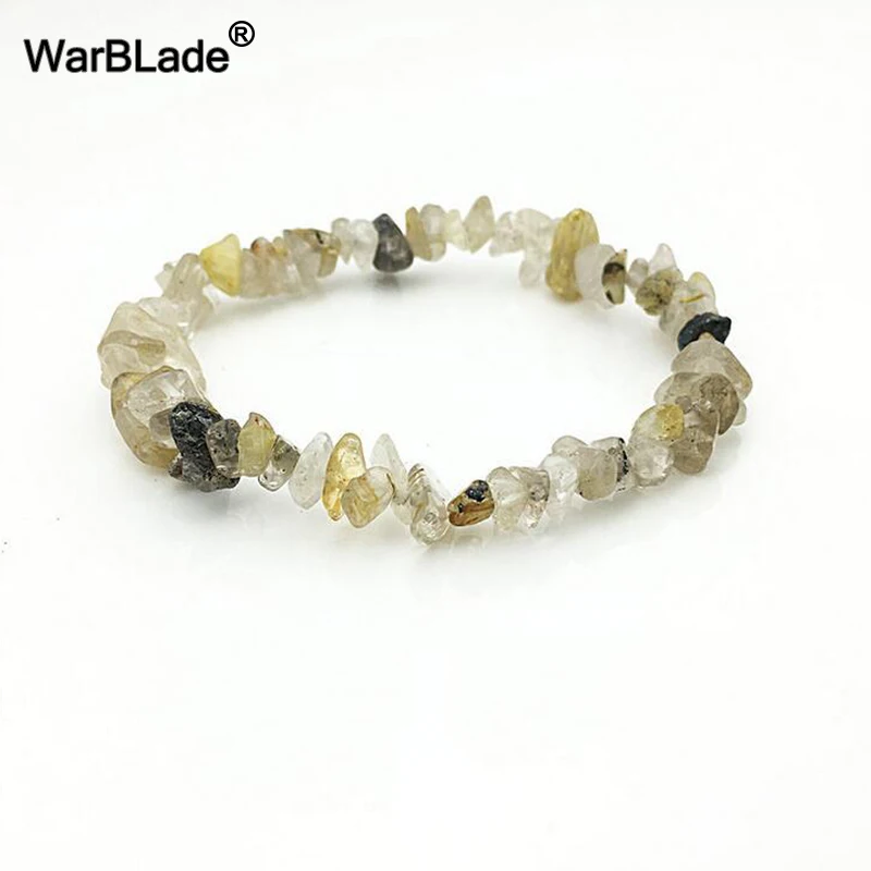 Natural Stone Bracelet 35Color Irregular Crystal Stretch Chip beads Nuggets Bracelets Bangles Quartz Wristband For Women bracelet jewelry