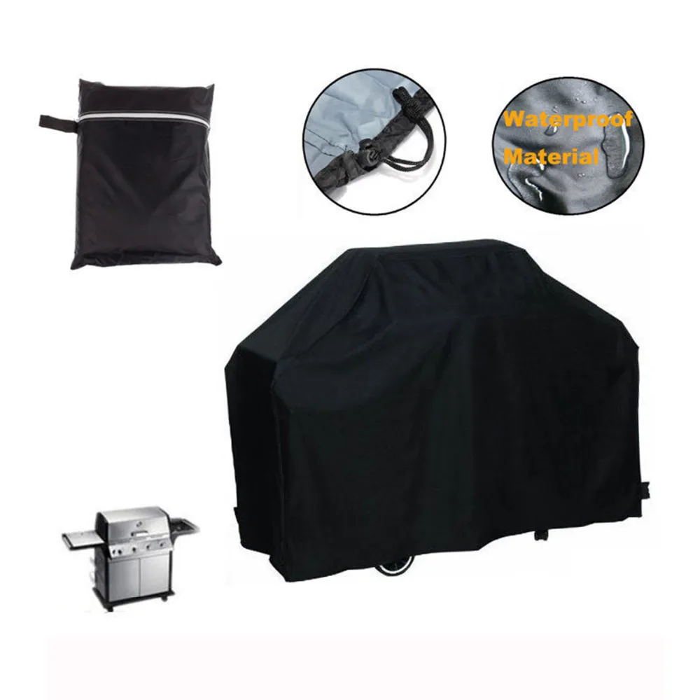 170*61*117cm Black Waterproof BBQ Covers Outdoor Garden Patio Barbeque