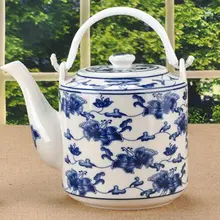 Большая емкость, чайник для холодной воды, Цзиндэчжэнь, керамический чайник для холодной воды, высокая температура, голубой цветок, керамический чайник
