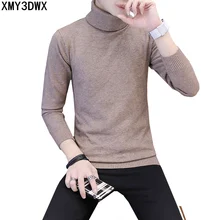 Classic Solid color Slim Fit Pullover Mens Turtleneck Sweaters Clothes 2017 autumn Winter Male Pullover Knitwear Jumpers Homme