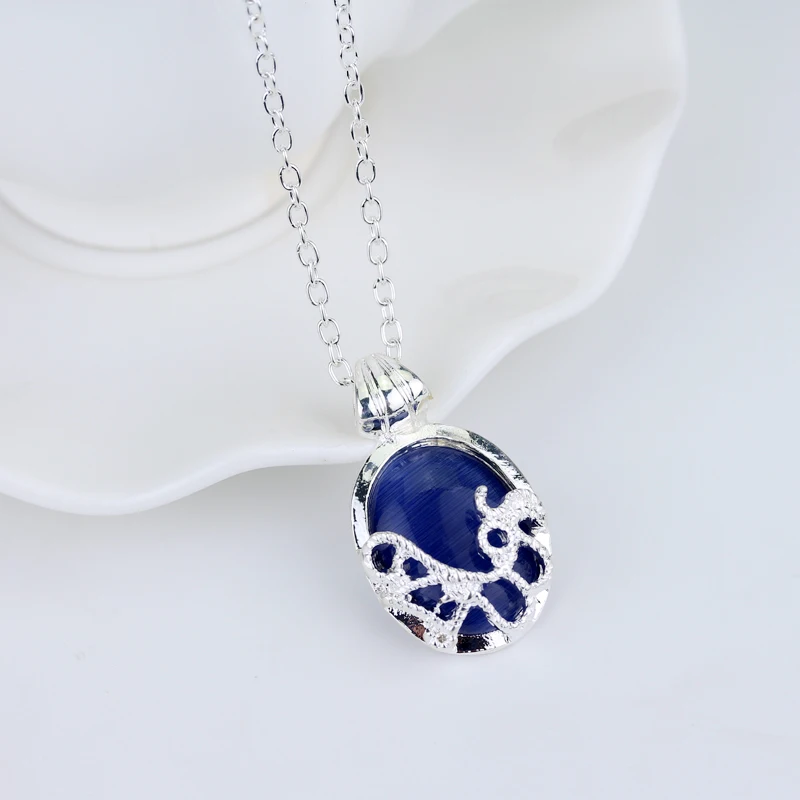 Высокое качество Сумеречная Сага чокер кулон ожерелья свитер цепь синее ожерелье с камнем регулируемое ожерелье из сплава, бижутерия-30