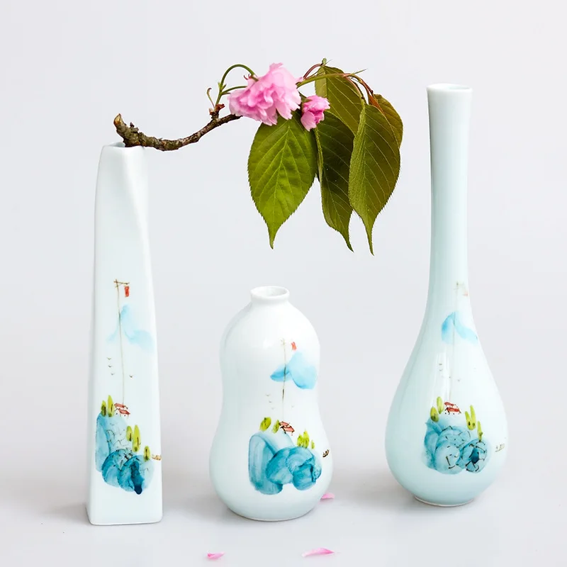 

Porcelain vase Chinese vase Yujing bottle furniture decoration furniture decorative vase flower vase home decoration
