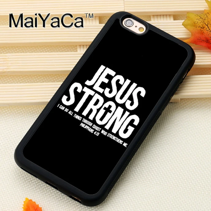 

MaiYaCa Christian Jesus Strong Religious Cross Faith Soft Phone Cases For iPhone X XS MAX XR 6S 7 8 Plus 5 SE Cell Housing Cover