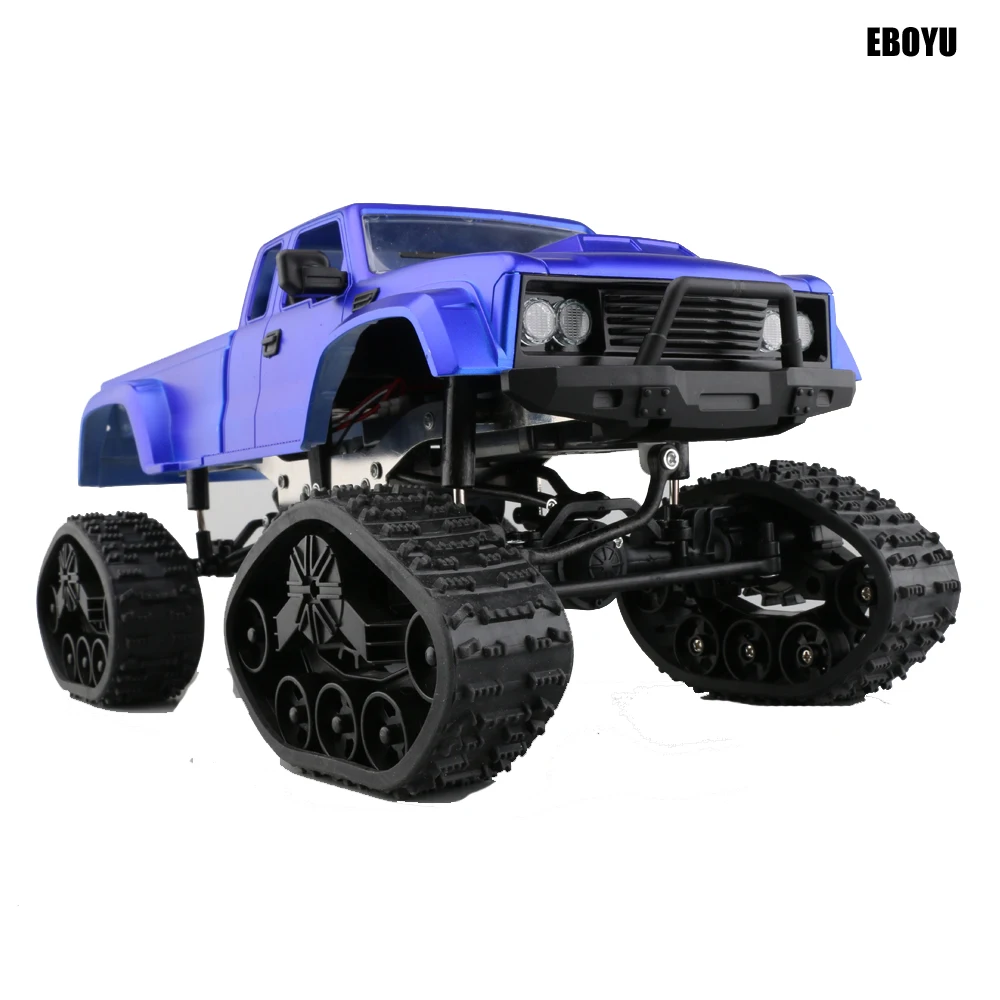 EBOYU FY002B зимние шины грузовик 2,4 Ghz 1/16 4WD внедорожник RC грузовик с передним светодиодный светильник военный грузовик RTR