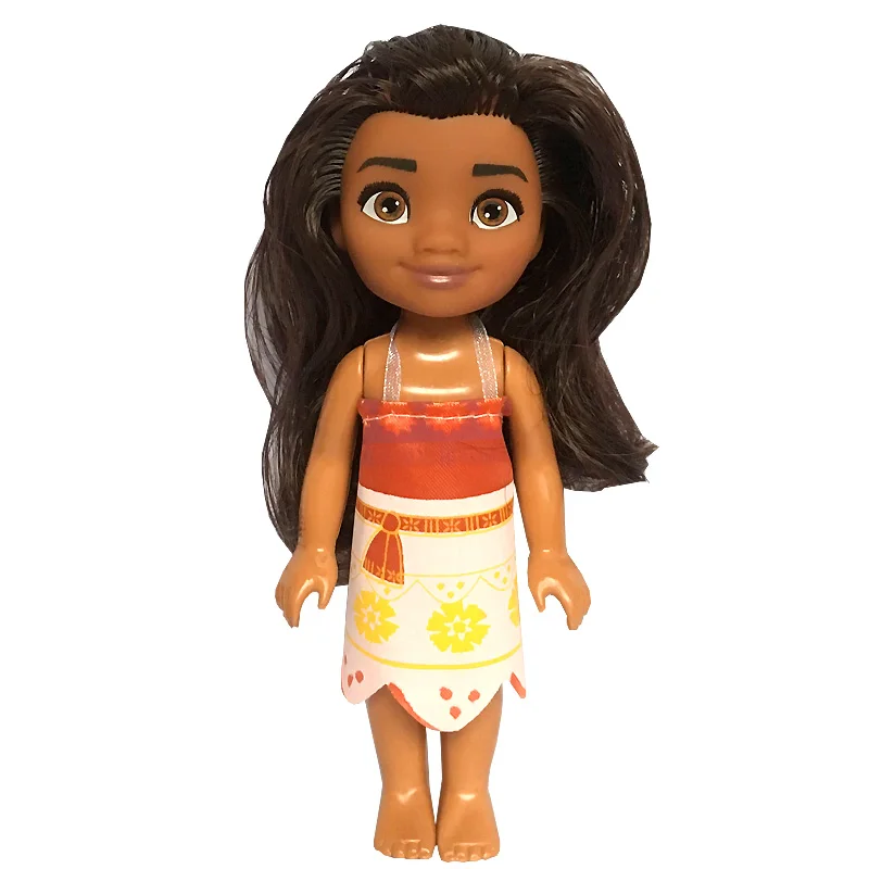 Мультяшная кукла принцессы каваи подвижная 16 см кукла Моана детская фигурка модель игрушки на день рождения рождественские подарки игрушки для детей - Цвет: NO BOX
